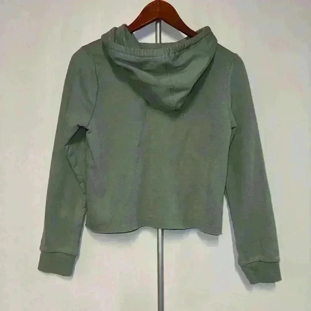 Hurley Green Hoodie Sweatshirt Size S Crop Top Style for Woman - Picture 9 of 9